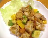 アボカドチキンカフェ丼はちみつ粒マス味♪作り方5写真