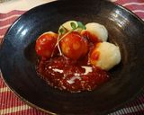 米粉だんご☆トマトソースで作り方8写真