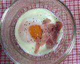 忙しい朝に！レンジで簡単ベーコンエッグ作り方3写真