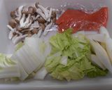 生秋鮭と白菜と豆腐入り味噌煮込み鍋作り方2写真
