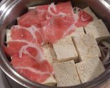 ヘルシ～な豆腐と豚肉重ね蒸し作り方2写真