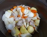 簡単　豚肉と野菜のクリームシチュー作り方3写真