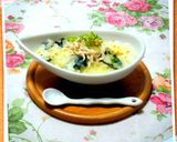 レンジで鶏と卵の中華粥(雑炊)作り方5写真