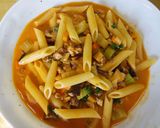 野菜とペンネ、トマト&クリームソース煮作り方7写真