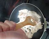 鶏ひき肉と筍の炒め物作り方2写真