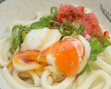 丸亀製麺ごっこ★熱々「明太釜玉うどん」作り方1写真