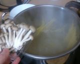 明太子としめじ、大葉のクリーミィパスタ作り方1写真