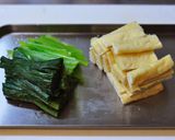天然だしパックで作る小松菜と京揚の煮浸し作り方3写真