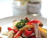 蒸し鶏とくるみのカラフル野菜サラダ作り方6写真