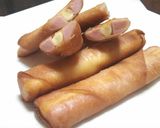 【子供が喜ぶ】チーズとソーセージの春巻き作り方5写真
