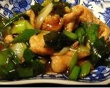 鶏皮と長ネギの甘辛 焼き鳥風作り方6写真