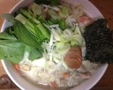 ガツと根菜の酒粕豆乳豆腐うどん 葱梅干添作り方7写真