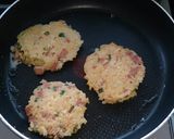 ご飯とハムのお焼き&しらす&チーズ入り作り方3写真