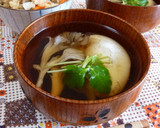 ◆舞茸と落とし卵のお吸い物◆おもてなし作り方5写真