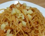 大根入りミートソースパスタ作り方4写真