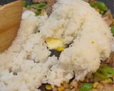 豚こま肉とスナップえんどうの春色炒飯♡作り方4写真