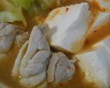 鶏肉とキャベツと豆腐の３点味噌鍋作り方9写真