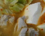 鶏肉とキャベツと豆腐の３点味噌鍋作り方11写真