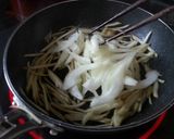 ごぼうとセロリの白きんぴら作り方4写真