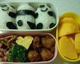 パンダのおにぎり弁当作り方4写真