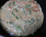 長芋とキムチとチーズと水菜のふわふわ焼き作り方5写真