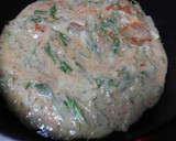 長芋とキムチとチーズと水菜のふわふわ焼き作り方5写真