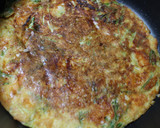 長芋とキムチとチーズと水菜のふわふわ焼き作り方7写真