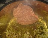 ゴボウと鶏ひき肉のパスタごま油＆チーズ作り方2写真