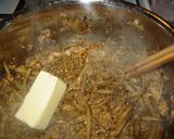 ゴボウと鶏ひき肉のパスタごま油＆チーズ作り方5写真