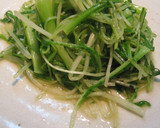 水菜の柚子こしょう炒め作り方3写真