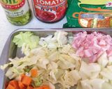野菜たっぷりトマトスープ作り方1写真