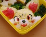 フォッコの立体おにぎりポケモンキャラ弁当作り方8写真