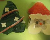 サンタとツリーのキャラ弁（幼稚園）作り方3写真