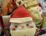 サンタとツリーのキャラ弁（幼稚園）作り方4写真