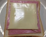 パパのハムチーズサンドイッチ【弁当】作り方5写真