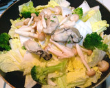 牡蠣と白菜の極抹茶だしクリーム煮作り方1写真