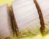 白菜とひき肉の重ね蒸し作り方8写真