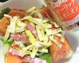 セロリと柿とベーコンのガリ&オニトースト作り方4写真