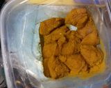 カレー味チキンの あんかけうどん作り方1写真