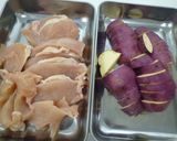 鳴門金時と鶏むね肉のサラダ すだち風味作り方1写真