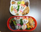 雪ダルマミッキーサンタのキャラ弁作り方11写真
