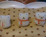お父さん犬雪だるまのミニおにぎり♪作り方3写真