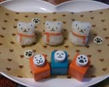 お父さん犬雪だるまのミニおにぎり♪作り方4写真