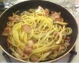定番•キノコバター醤油のパスタ作り方3写真