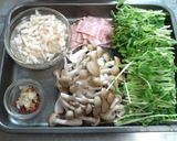 豆苗と蓮根としめじのオイソース炒め作り方1写真