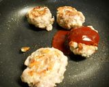 お弁当に☆豚こまとしめじのハンバーグ風作り方4写真