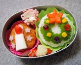 キャラ弁*Xmasリース弁当*作り方5写真