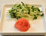 蒸し鶏とかいわれのサラダ*明太マヨわさび作り方4写真