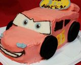 カーズ　マックィーン立体ケーキ作り方14写真