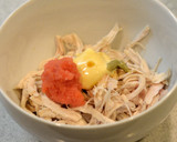 蒸し鶏とかいわれのサラダ*明太マヨわさび作り方6写真